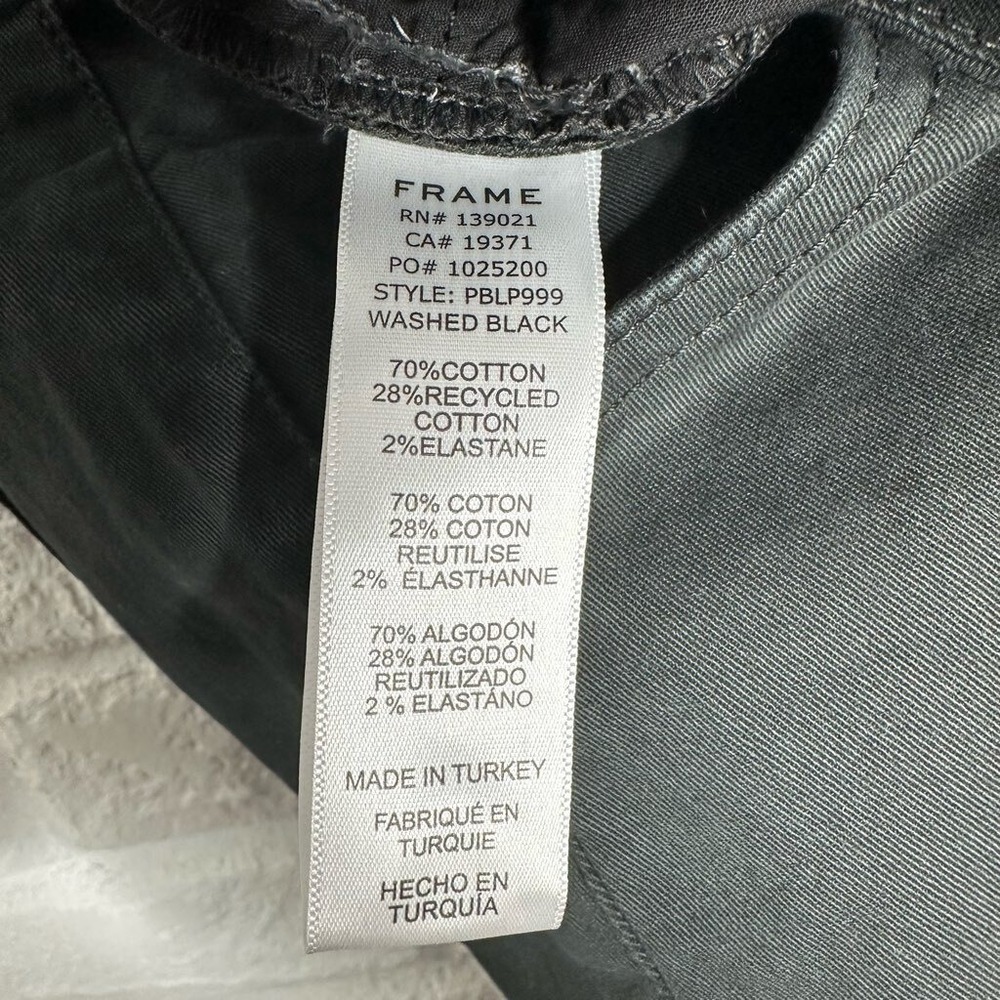 FRAME Cropped Tapered High Waisted Black‎ Jeans size 27 - Picture 9 of 9